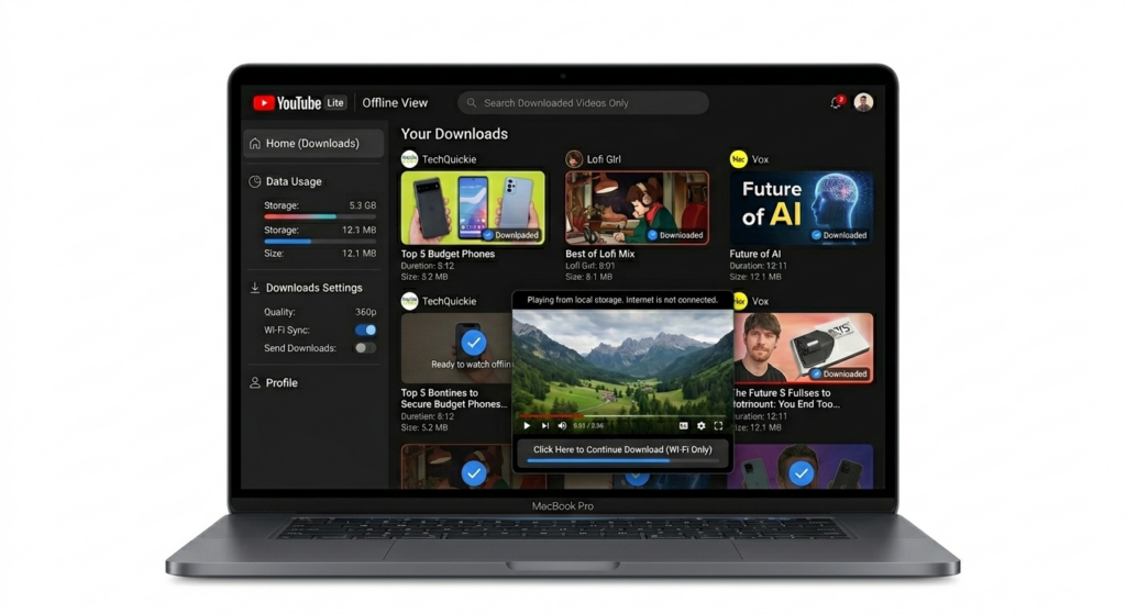 view of you lite apk on laptop